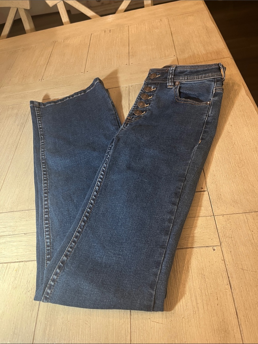 We The Free High-Rise Button-Fly Dark Wash Jeans